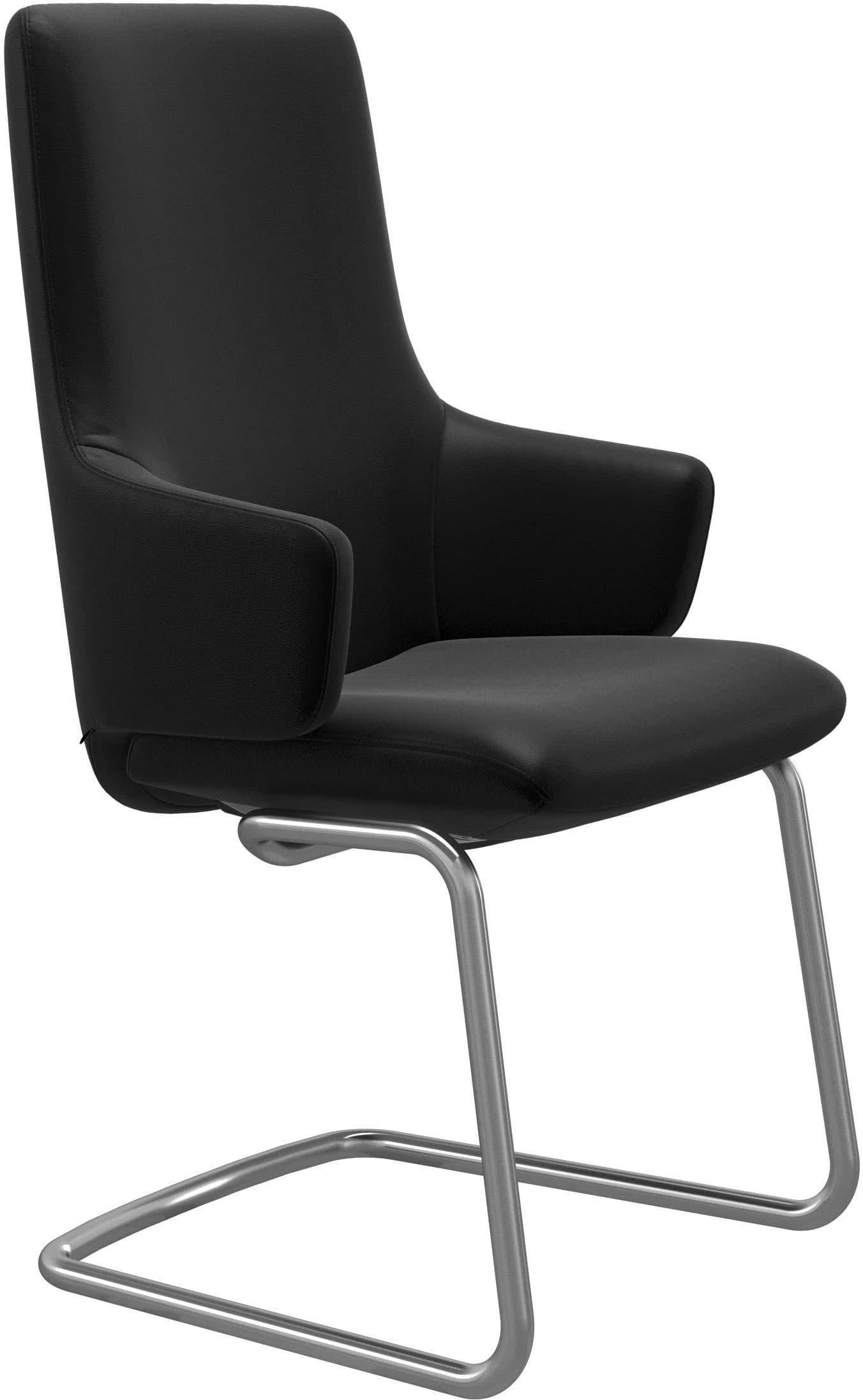 STRESSLESS Laurel Polsterstuhl Schwarz Leder Chrom