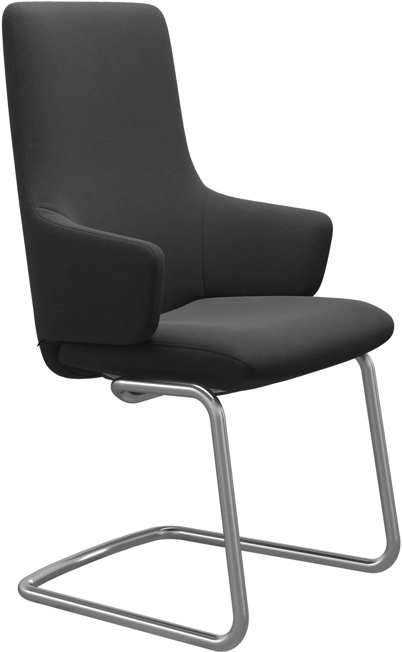 STRESSLESS Laurel Polsterstuhl Grau Microfaser DINAMICA Chrom Matt