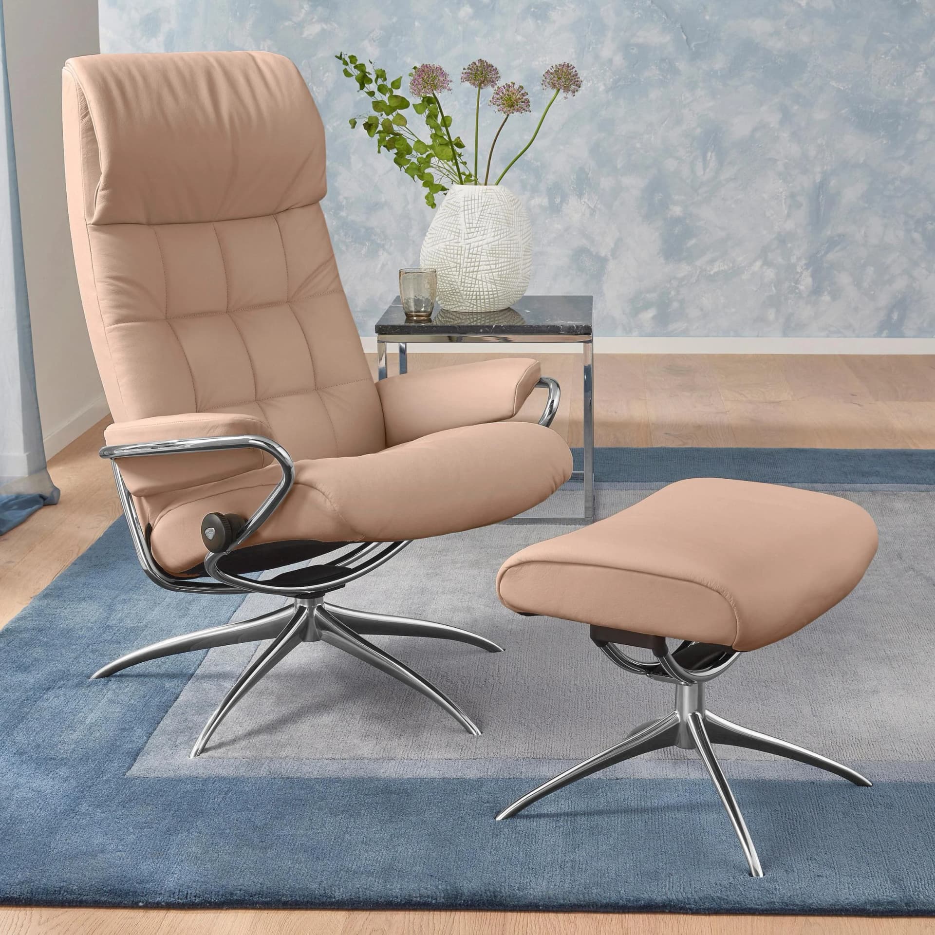Relaxsessel STRESSLESS London Beige mit Hocker