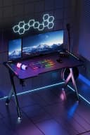 Bellaro Life Gaming Schreibtisch mit RGB-Beleuchtung und Carbon-Optik Bild 2