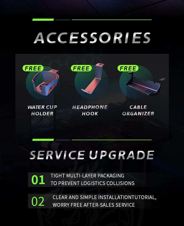 Bellaro Life Gaming Schreibtisch mit RGB-Beleuchtung und Carbon-Optik - Bild 5