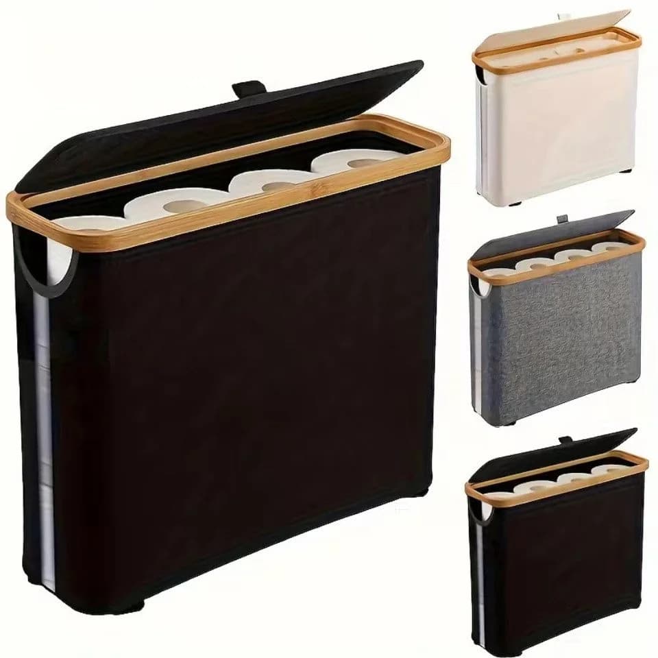 Bellaro Life Toiletten-Ersatzrollenhalter für 12 Rollen Schwarz Bambus - Bild 2