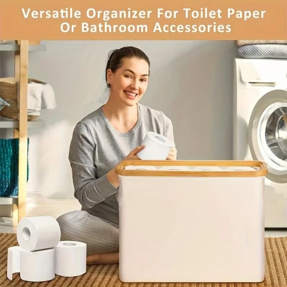 Bellaro Life Toiletten-Ersatzrollenhalter für 12 Rollen Schwarz Bambus - Bild 5
