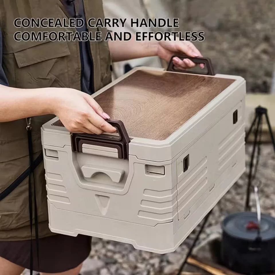 Bellaro Life Aufbewahrungsbox Faltbox Beige Camping Klappbox
