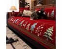 Bellaro Life Weihnachts-Sofaschoner Rot-Grün Muster Hund Katze Sofaschutz Bild 2