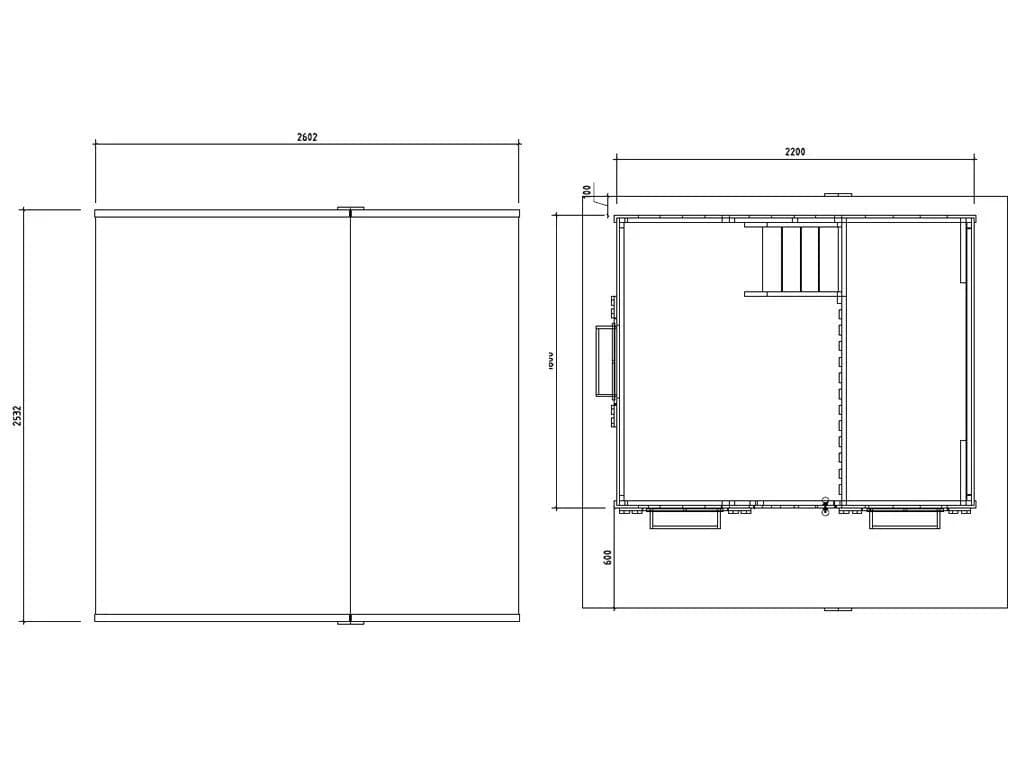 Belladoor Spielhaus Tom 260x253 cm Naturbelassen