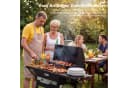 HOMAVO Holzkohlegrill mit Deckel & Seitentischen, höhenverstellbar Bild 4