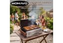 HOMAVO Tragbarer Holzkohlegrill Klappbar Edelstahl Schwarz Bild 1