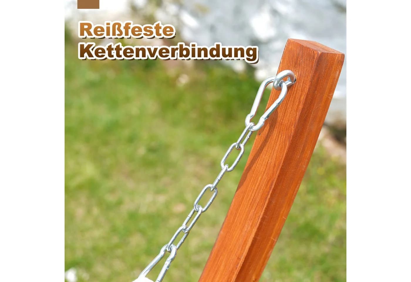 HOMAVO Hängematte mit Gestell, 200kg Belastbarkeit, 2 Hängematten - Bild 5