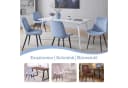 HOMAVO Esszimmerstuhl Stuhlset Blau Samt 4er Set Bild 3