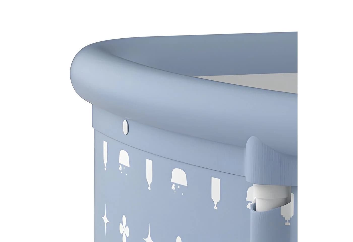 Rutaqian Faltbare Babybadewanne Grau Eckbadewanne - Bild 5