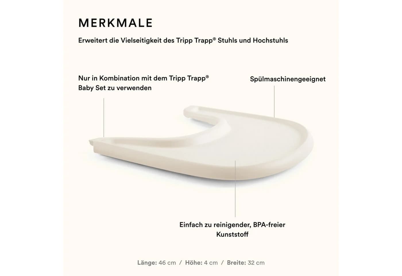 Stokke Tray Tablett für Tripp Trapp Hochstuhl – Polypropylen