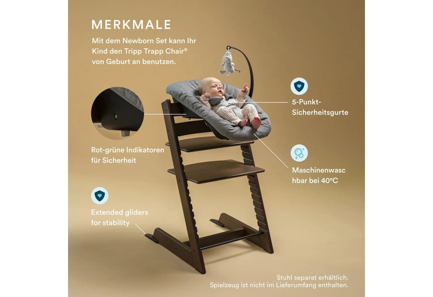 Stokke Hochstuhlaufsatz Newborn Set passend für Kinderhochstuhl TRIPP TRAPP