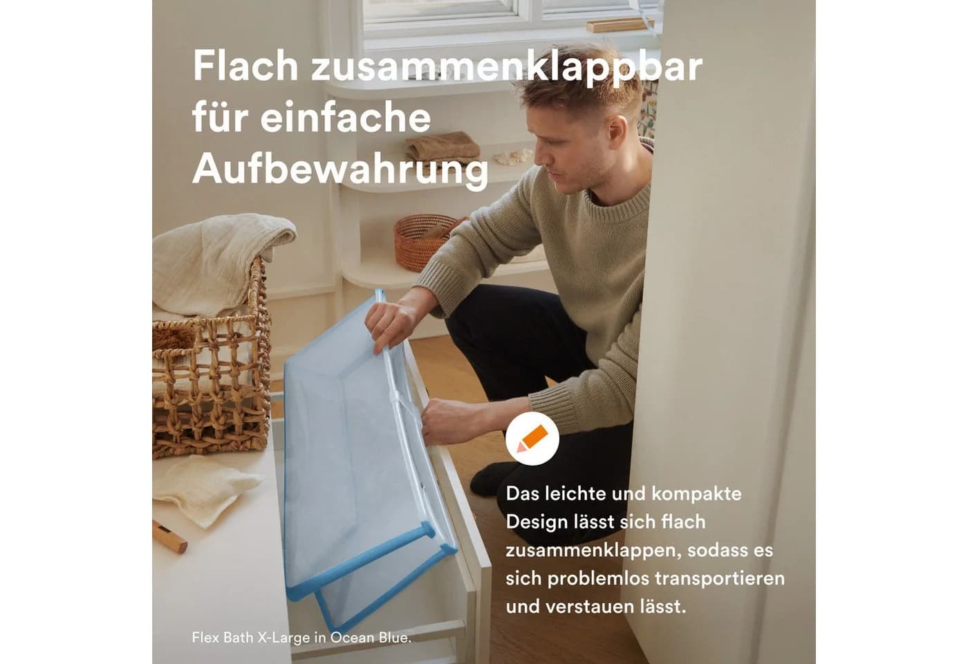 Stokke Flexi Bath X-Large Babybadewanne Weiß Faltbar - Bild 3