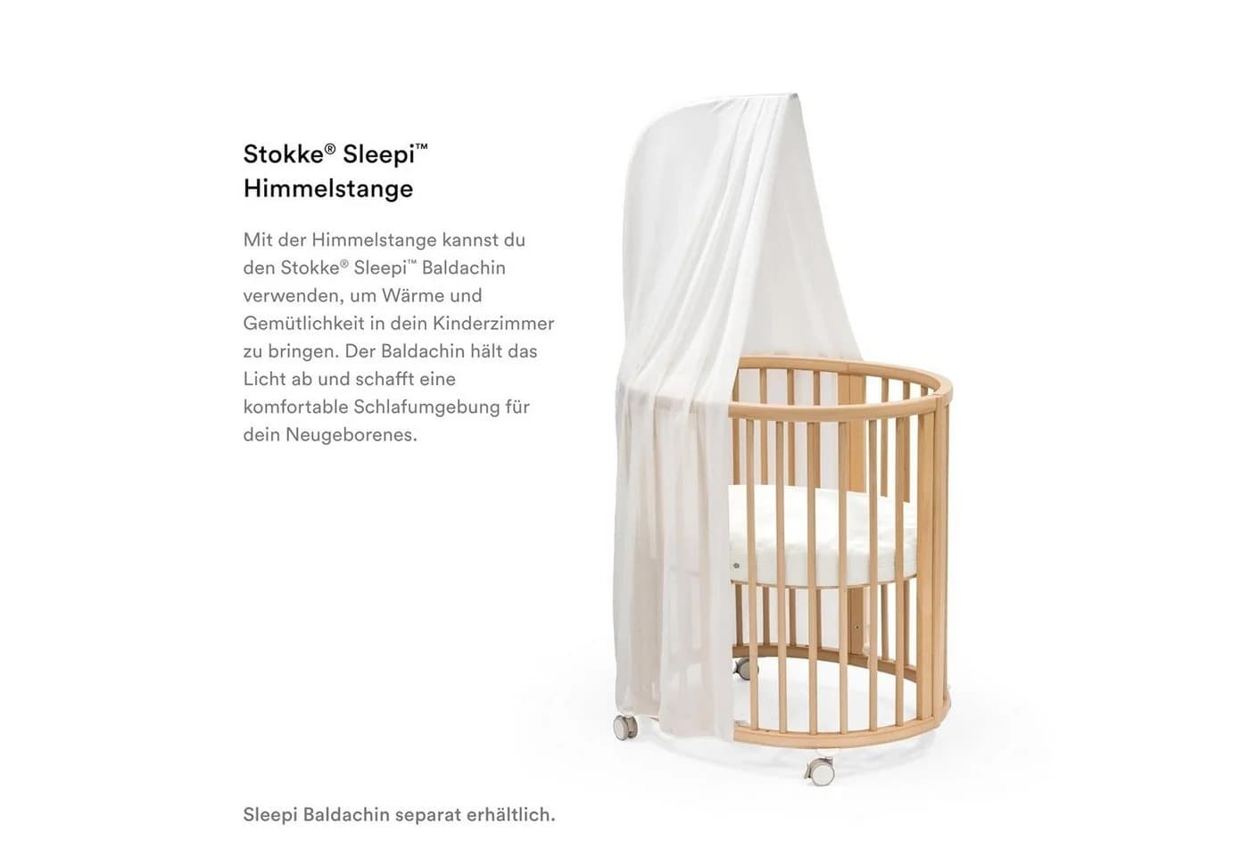 Stokke Himmelstange Sleepi Himmelstange V3 - Massivholz - Bild 2