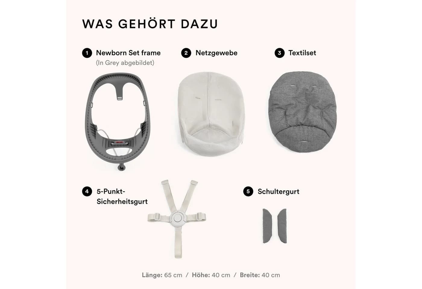 Stokke Hochstuhlaufsatz Nomi Newborn Set Weiß - Bild 3