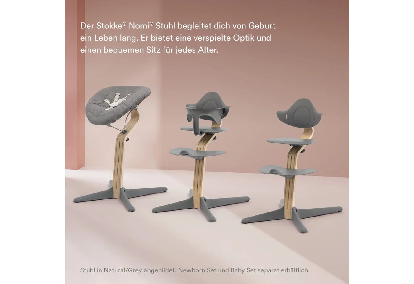 Stokke Hochstuhl Nomi Grau Eiche - Bild 5