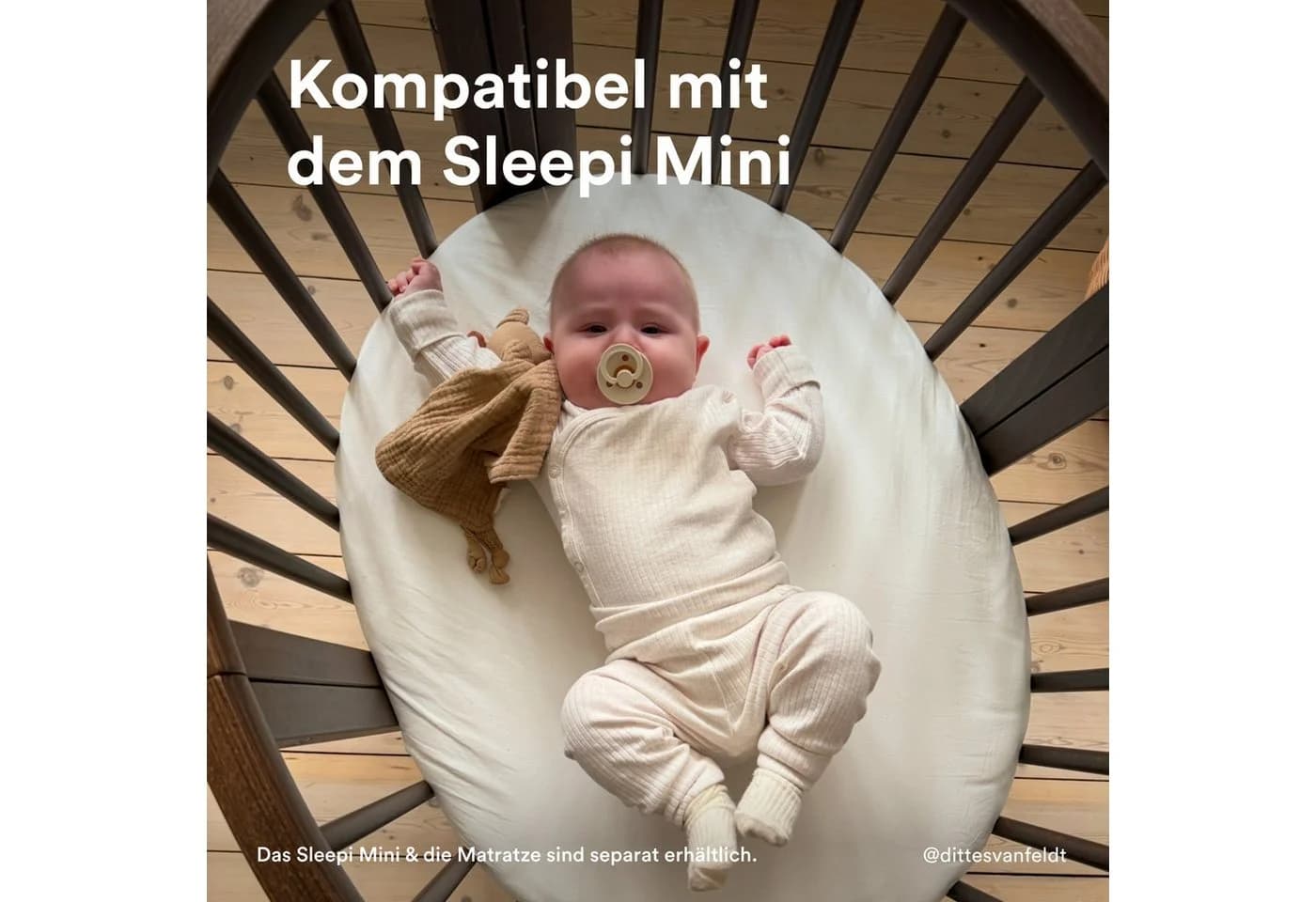 Stokke Spannbettlaken Sleepi Mini V3 Mickey Celebration Weiß