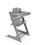 Stokke Tripp Trapp Hochstuhl mit Babyset & Tray Grau Massivholz Bild 2