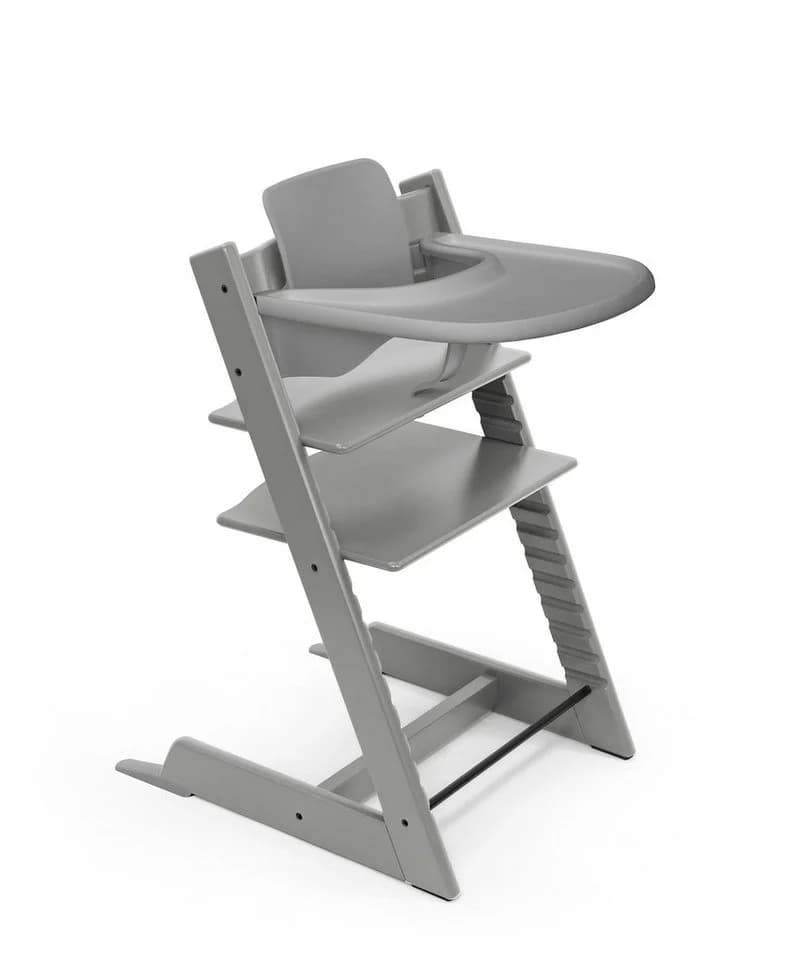 Stokke Tripp Trapp Hochstuhl mit Babyset & Tray Grau Massivholz - Bild 2