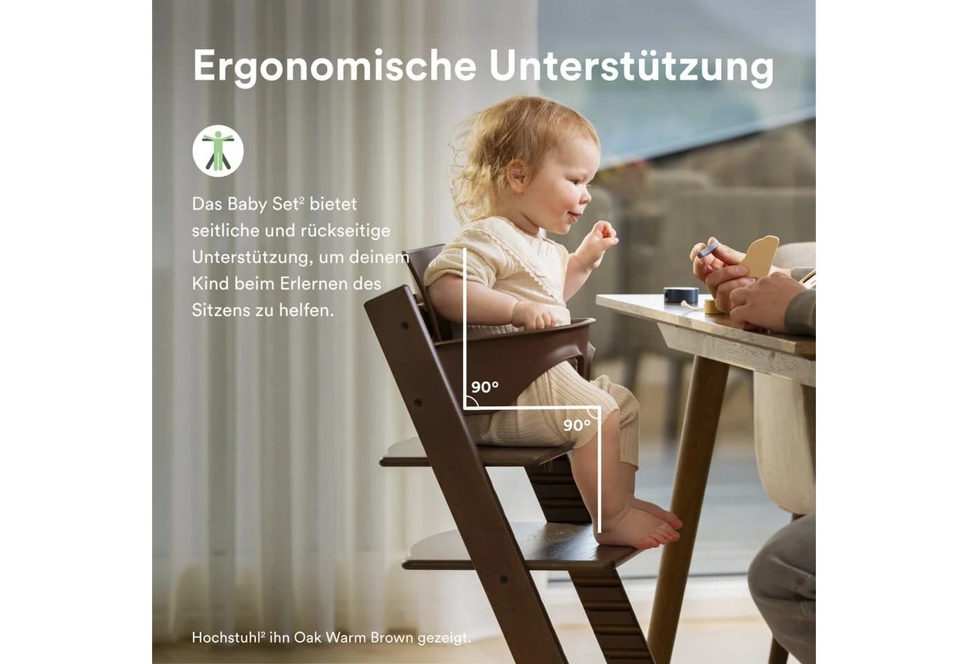 Stokke Hochstuhl Tripp Trapp mit Newborn Set - Buchenholz Natural/Grau - Bild 4