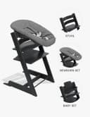 Stokke Tripp Trapp Hochstuhl mit Newborn Set Anthrazit Buchenholz Bild 2