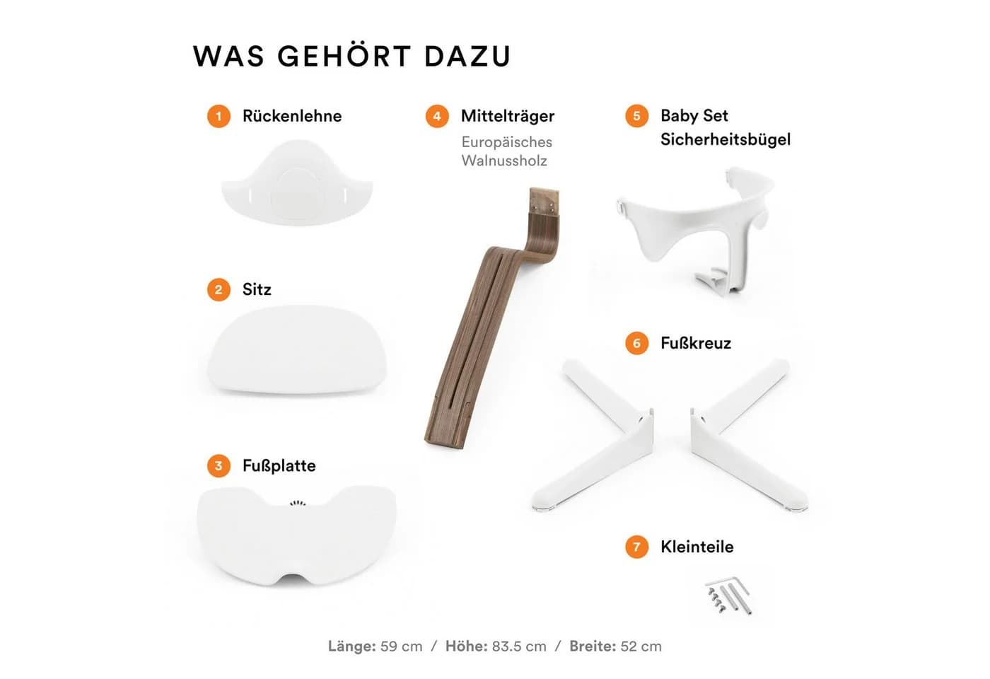 Stokke Nomi Hochstuhl mit Baby Set Grau - Bild 3