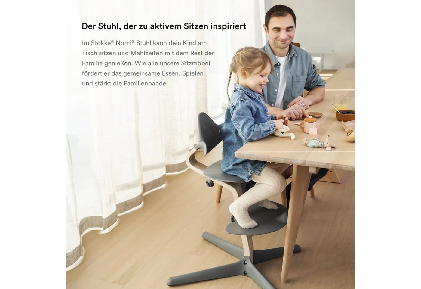 Stokke Nomi Hochstuhl mit Baby Set Grau - Bild 5