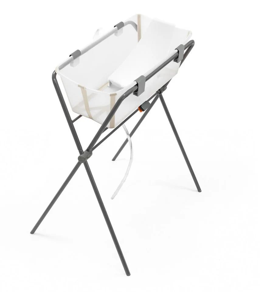 Stokke Flexi Bath® Badewanne mit Stand und Newborn Support Set Beige - Bild 2