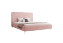 Goldstoff Polsterbett SOLARE Rosa mit Bettkasten Bild 1