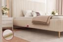 Goldstoff Polsterbett SOLARE Rosa mit Bettkasten Bild 3