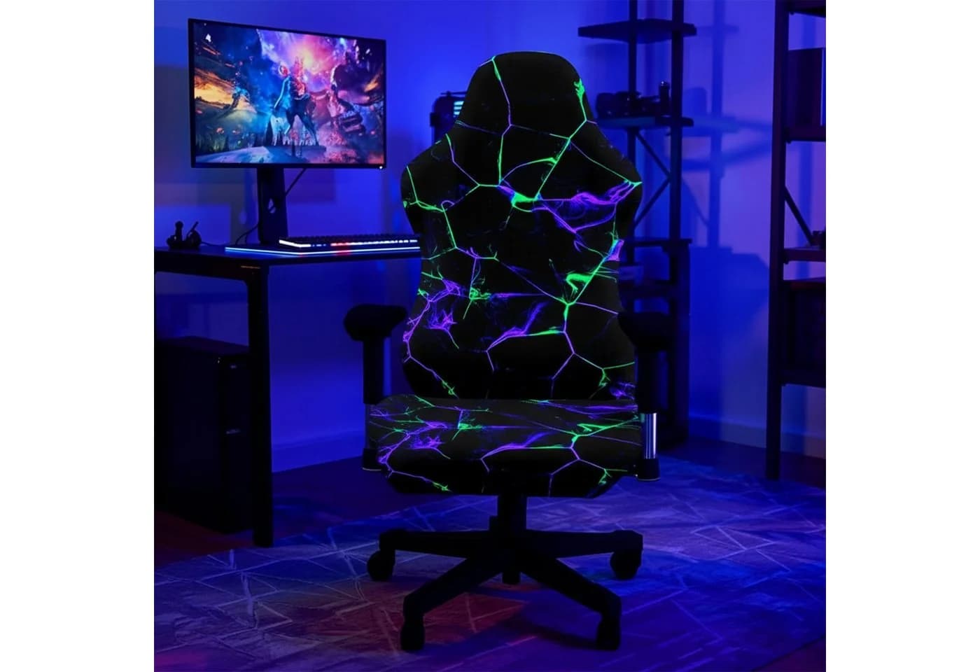 Agger Gaming Stuhlbezug Stretch Universell Bürostuhlhusse Waschbar - Bild 3