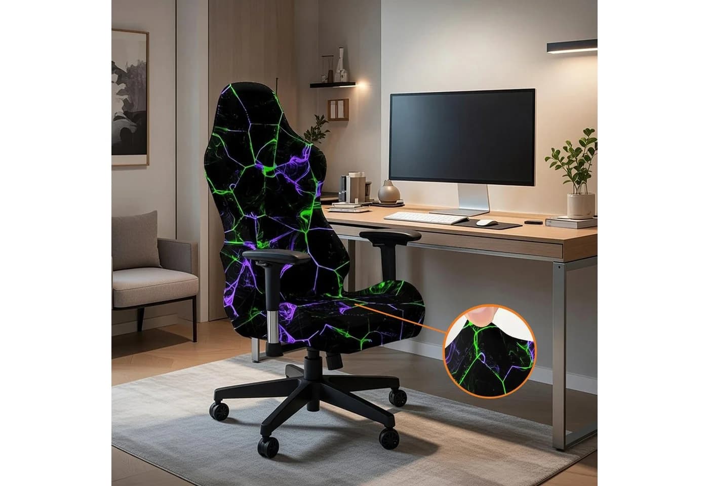 Agger Gaming Stuhlbezug Stretch Universell Bürostuhlhusse Waschbar - Bild 5