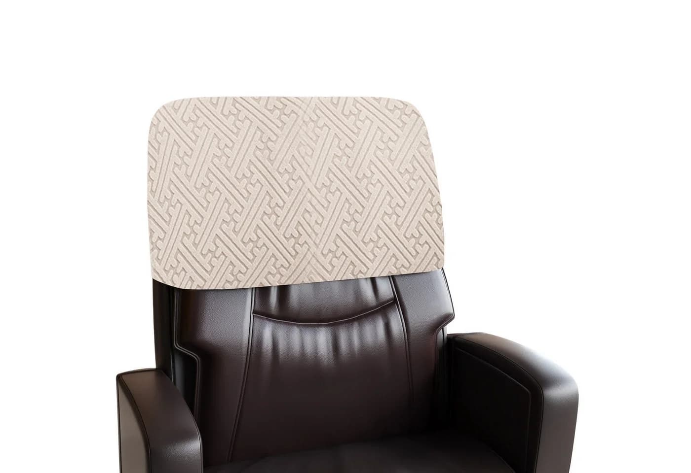 Agger Stuhlhusse Beige Polyester Kopf & Rückenlehne