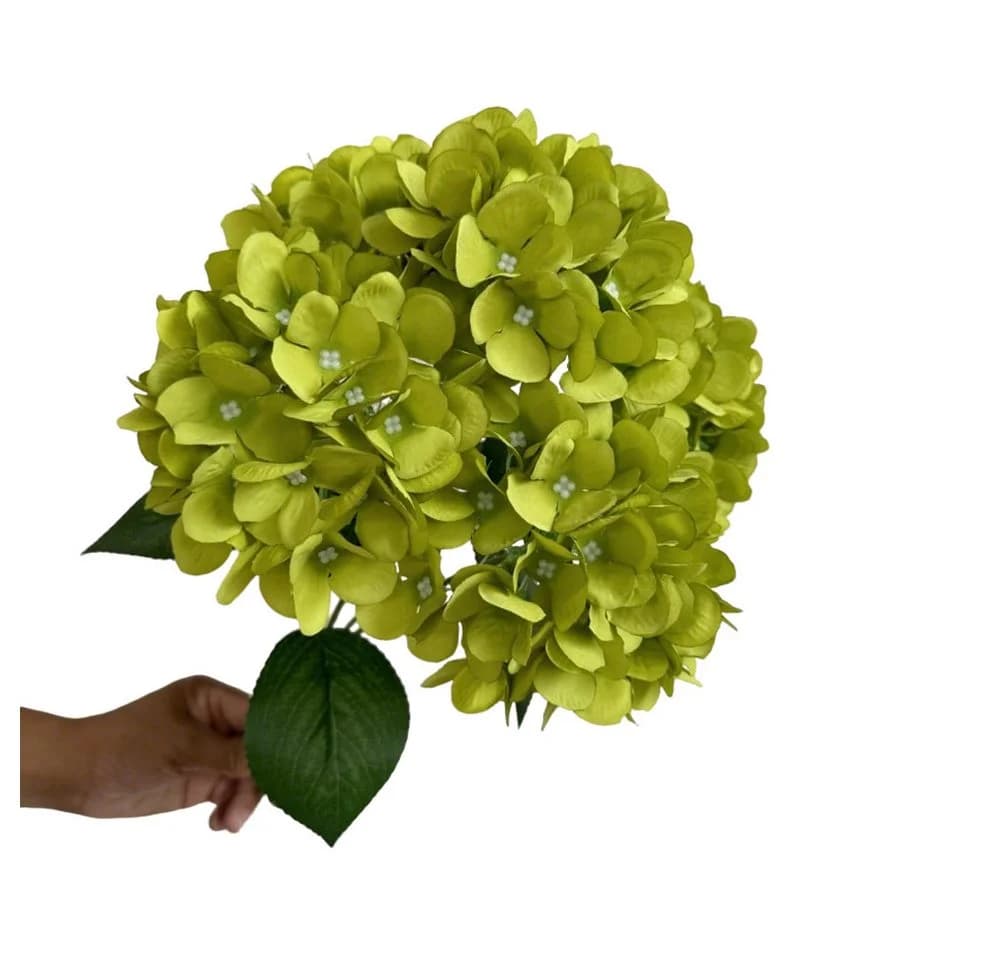 Agger Kunstblumenstrauß 4Pcs Seiden Hortensie Grün - Bild 2