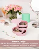 Diwzbyn Schmuckkasten Rosa 4 Ebenen Drehbar Bild 1