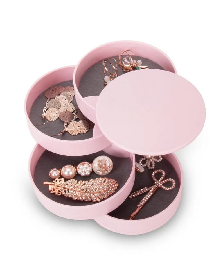 Diwzbyn Schmuckkasten Rosa 4 Ebenen Drehbar - Bild 2