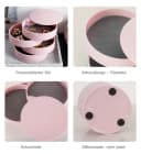 Diwzbyn Schmuckkasten Rosa 4 Ebenen Drehbar Bild 4