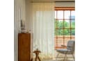 Zyronn Vorhang Gardine Beige Blumenmuster Quasten Stangendurchzug Bild 1