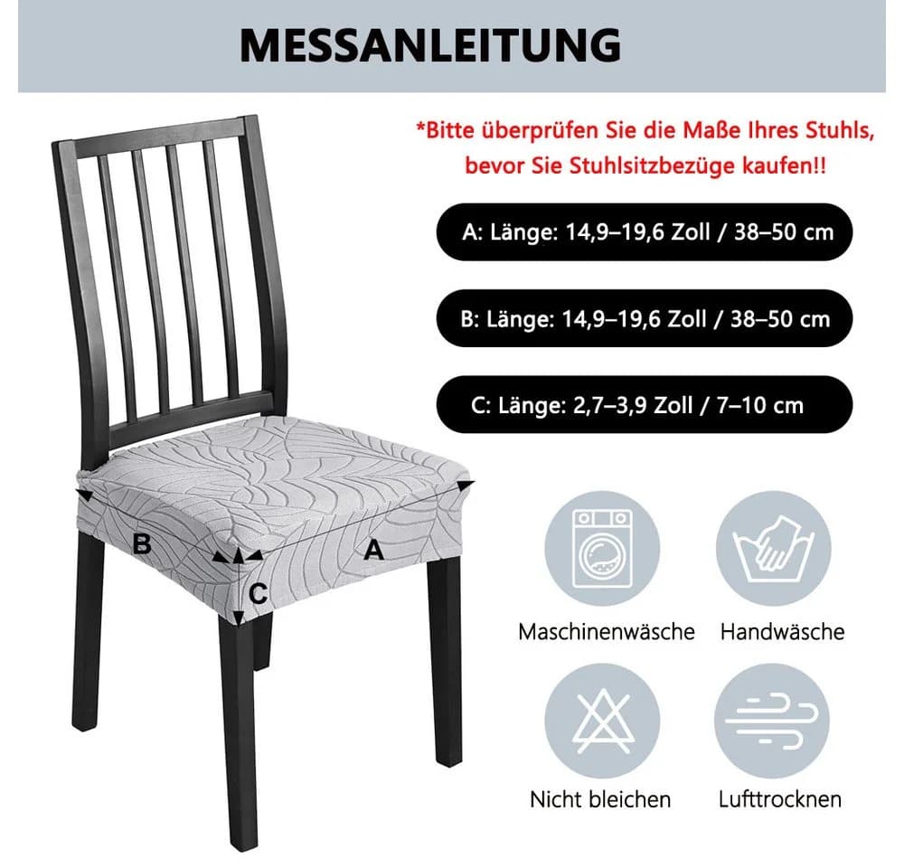 Agger Stretch-Stuhlbezug Grün Abnehmbar & Waschbar - Bild 3