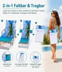 Bwecuy Strandtuch Ozean Schonbezug für Gartenliege mit 2 Taschen Bild 5