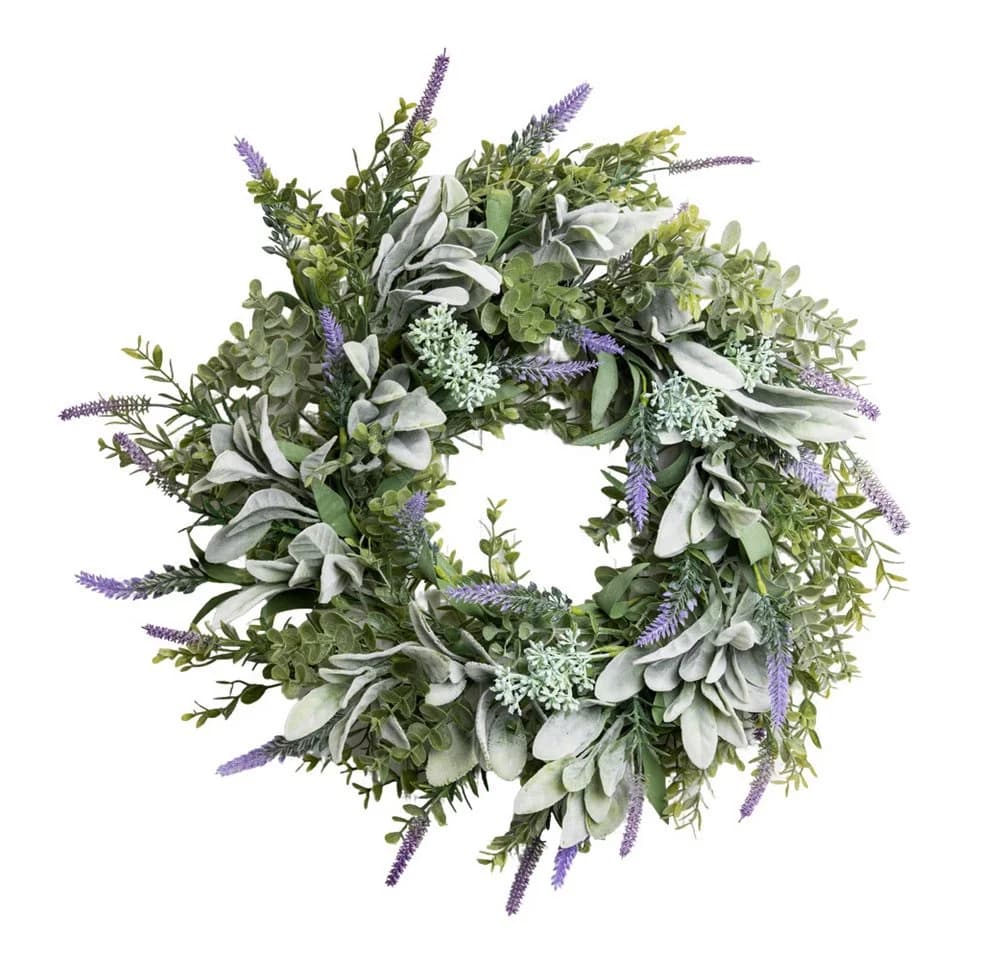 Diwzbyn Dekokranz Türkranz Grün/Violett Kunstblumen - Bild 2