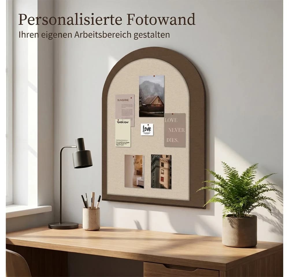 Diwzbyn Filz-Pinnwand Selbstklebend Boho Design Braun - Bild 5
