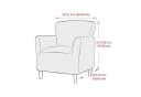 Agger Sesselhusse Beige Dehnbar Polyester Bild 1