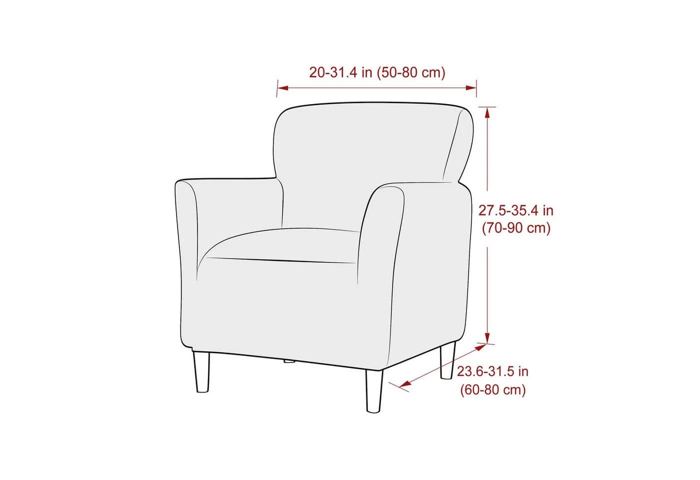 Agger Sesselhusse Beige Dehnbar Polyester