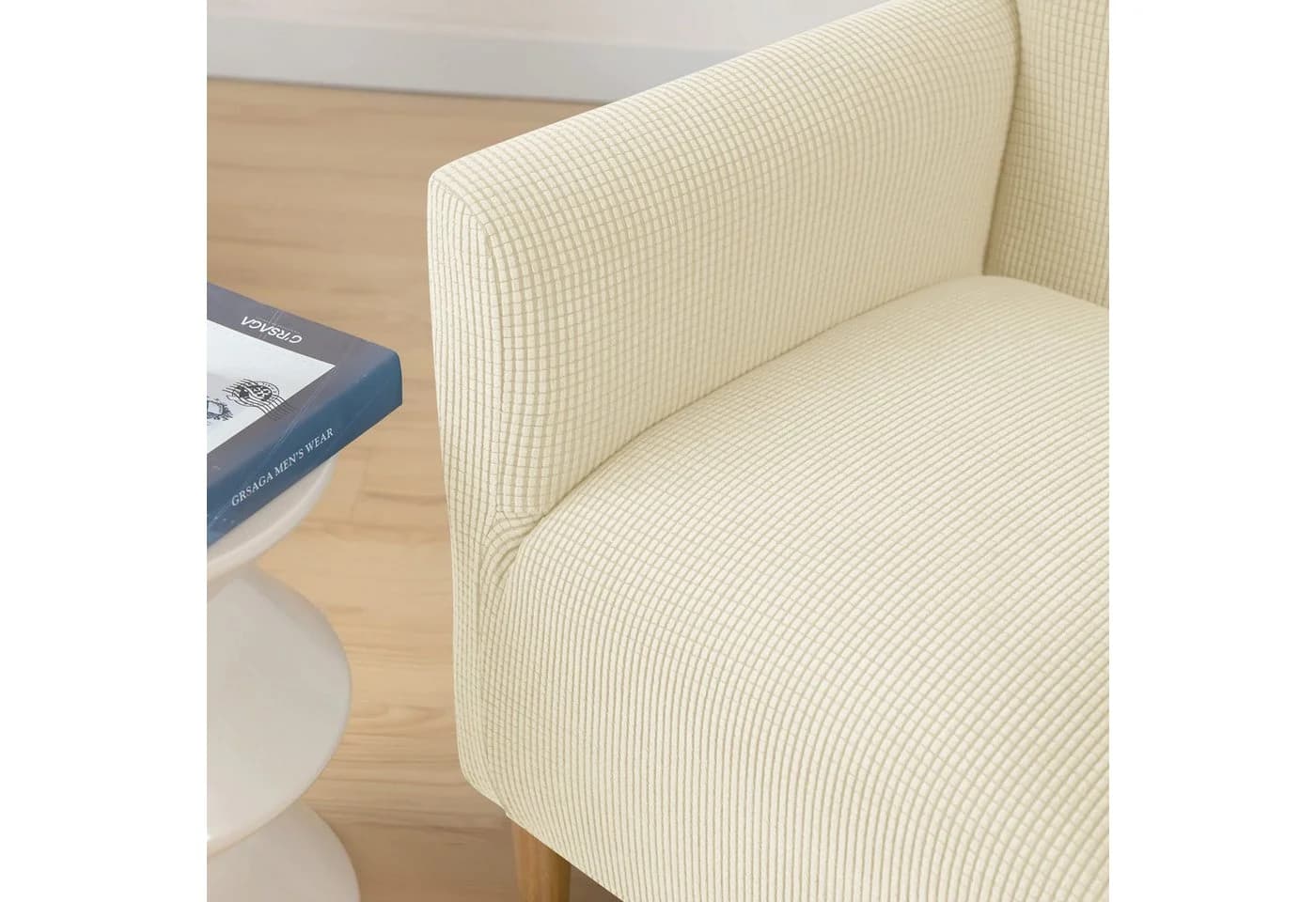 Agger Sesselhusse Beige Dehnbar Polyester - Bild 3
