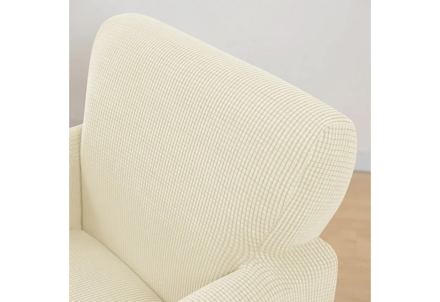 Agger Sesselhusse Beige Dehnbar Polyester - Bild 5