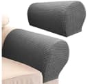 Zyronn Armlehnenschoner 2er-Pack Dunkelgrau Elastisch Bild 2
