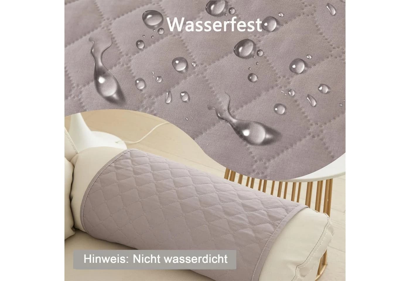 Zyronn Sesselschoner Hellgrau Wasserdicht & Rutschfest - Bild 3