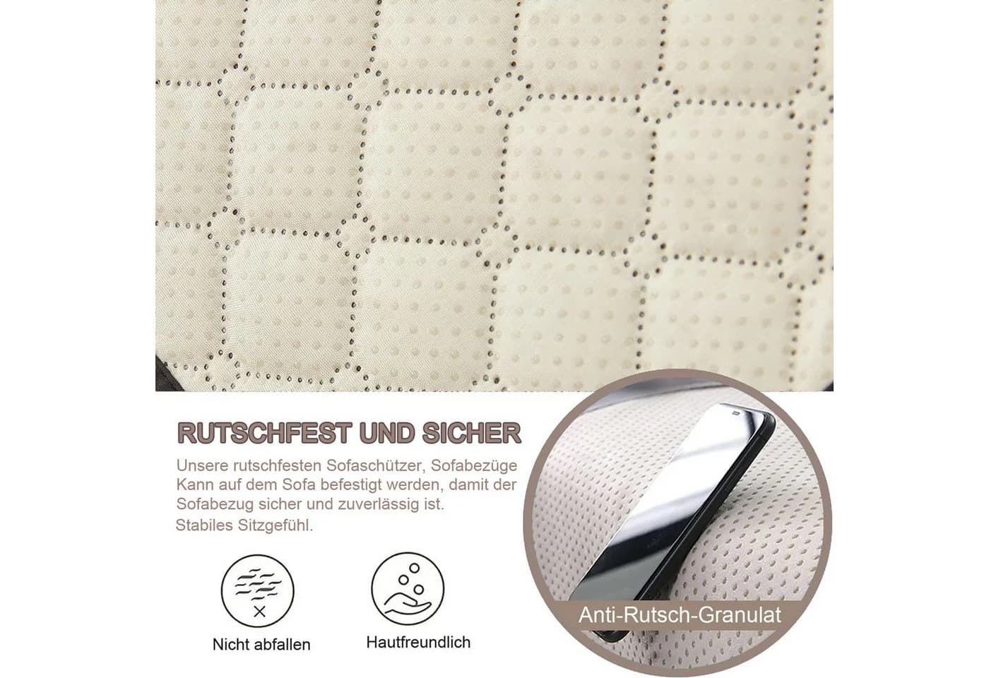 Zyronn Sesselschoner Hellgrau Wasserdicht & Rutschfest - Bild 5
